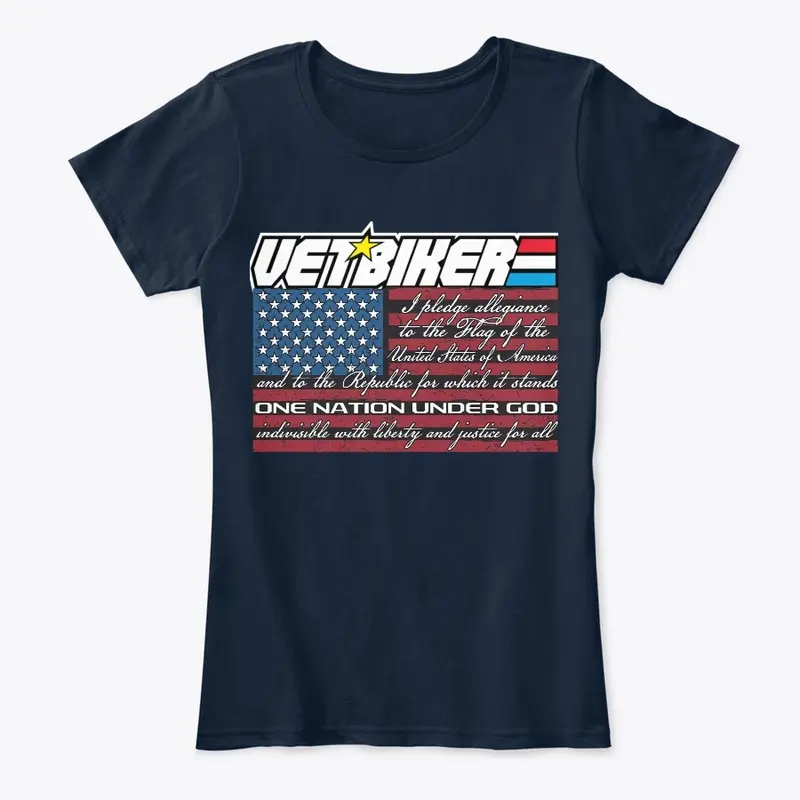 Vet Biker Pledge of Allegiance Women's T